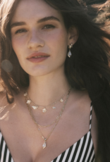 KENDRA SCOTT Adriana Scallop Frame Gold Multi Strand Necklace