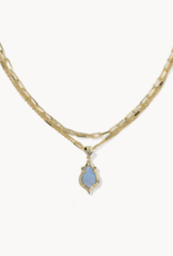KENDRA SCOTT Adriana Scallop Frame Gold Multi Strand Necklace