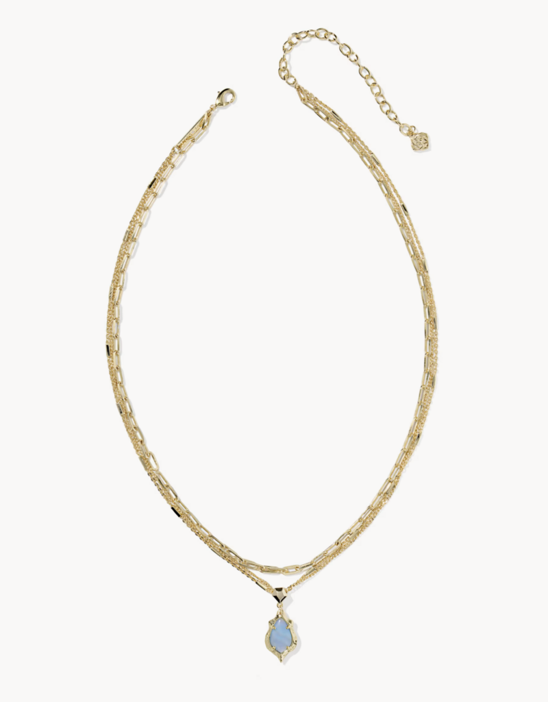 KENDRA SCOTT Adriana Scallop Frame Gold Multi Strand Necklace