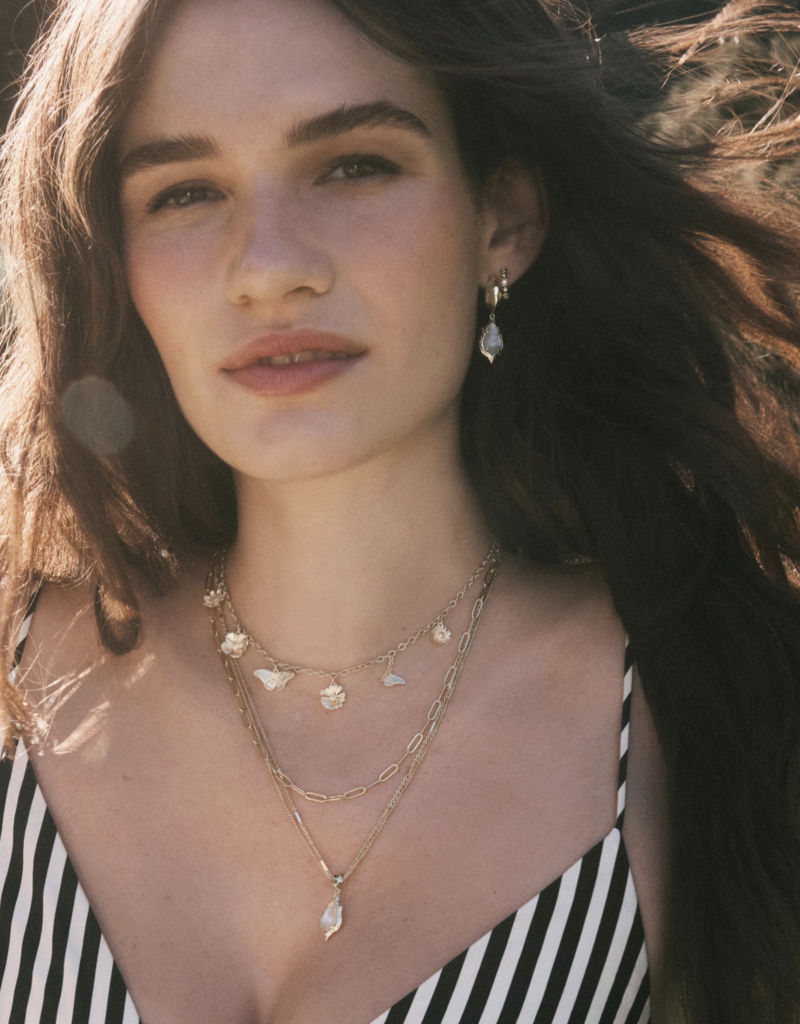 KENDRA SCOTT Adriana Scalloped Frame Huggie