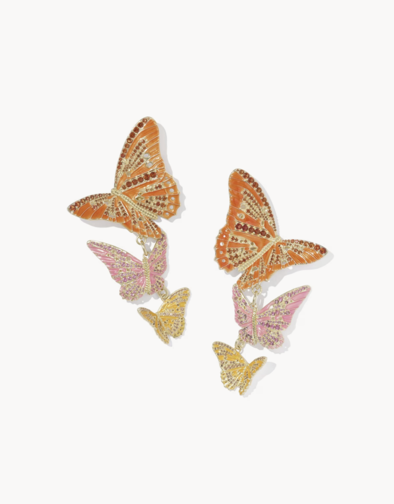KENDRA SCOTT Cailey Enamel Butterfly Statement Earrings