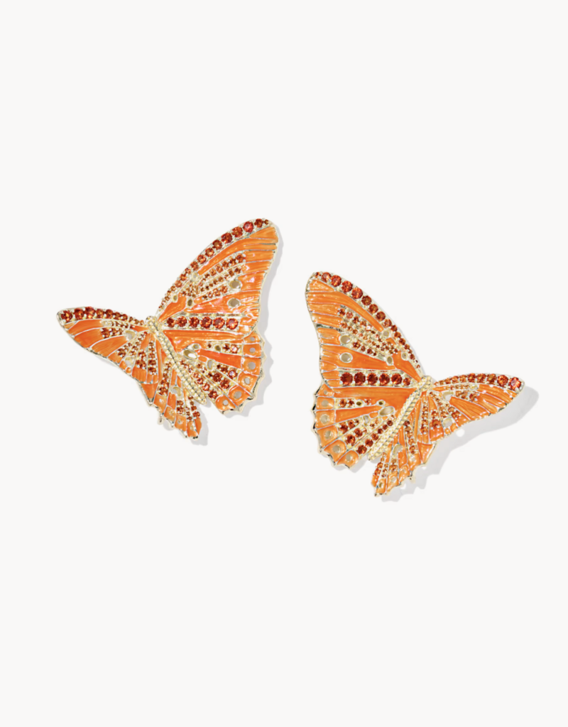 KENDRA SCOTT Cailey Enamel Butterfly Statement Earrings