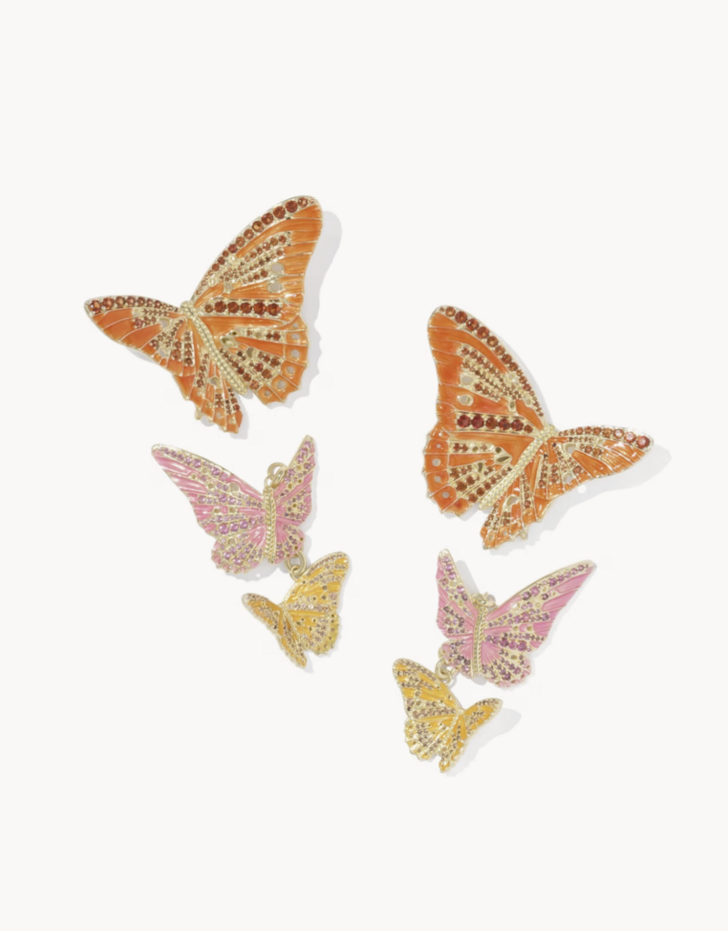 KENDRA SCOTT Cailey Enamel Butterfly Statement Earrings