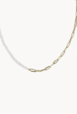 KENDRA SCOTT Markie Half Chain Necklace Freshwater Pearl
