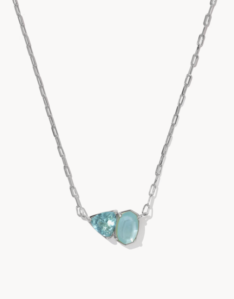 KENDRA SCOTT Tatum Short Pendant Necklace in Silver