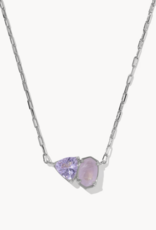 KENDRA SCOTT Tatum Short Pendant Necklace in Silver