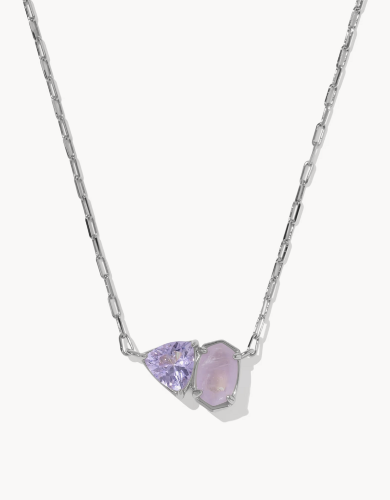 KENDRA SCOTT Tatum Short Pendant Necklace in Silver