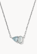 KENDRA SCOTT Tatum Short Pendant Necklace in Silver