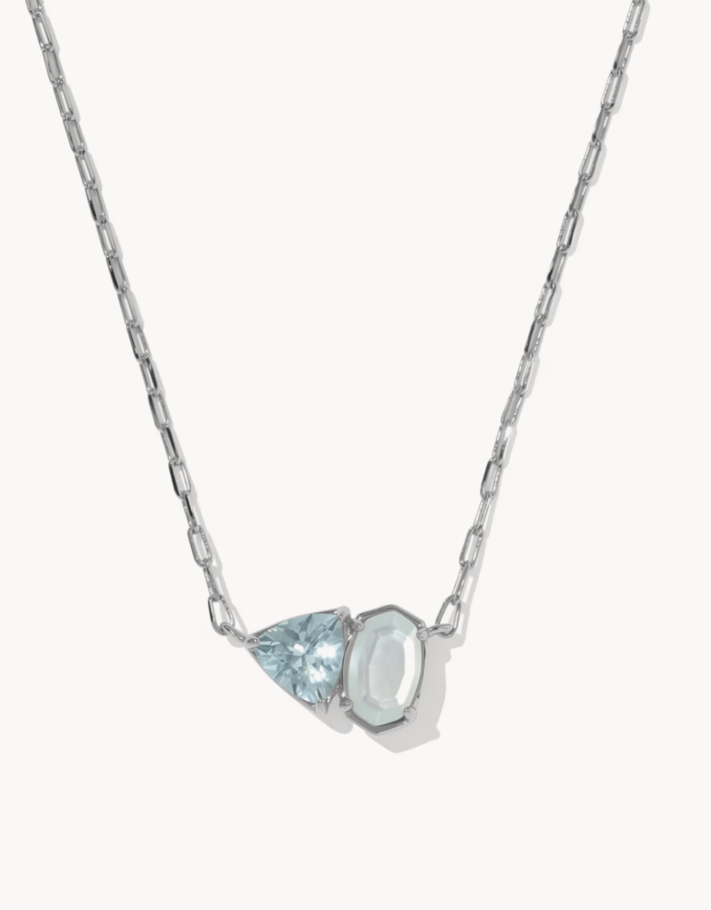 KENDRA SCOTT Tatum Short Pendant Necklace in Silver