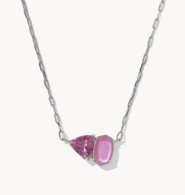 KENDRA SCOTT Tatum Short Pendant Necklace in Silver