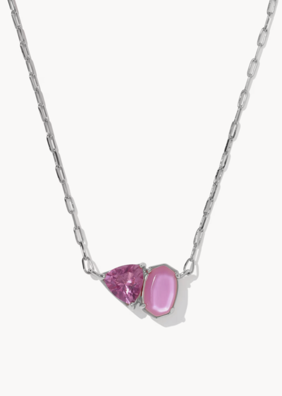 KENDRA SCOTT Tatum Short Pendant Necklace in Silver