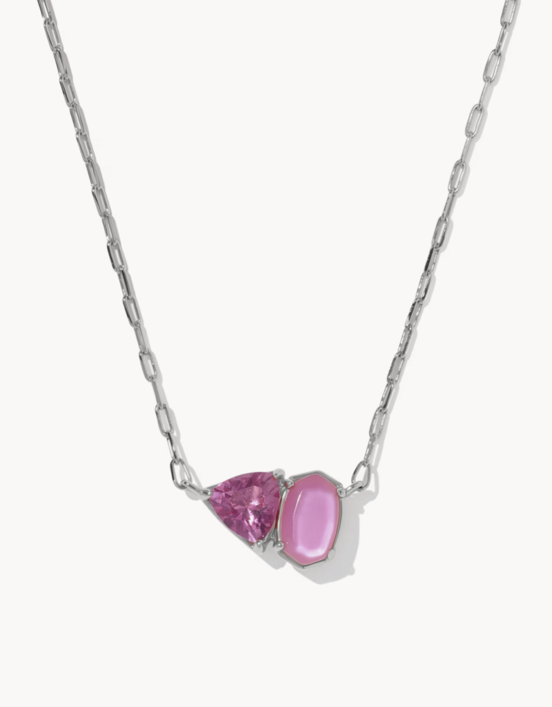 KENDRA SCOTT Tatum Short Pendant Necklace in Silver