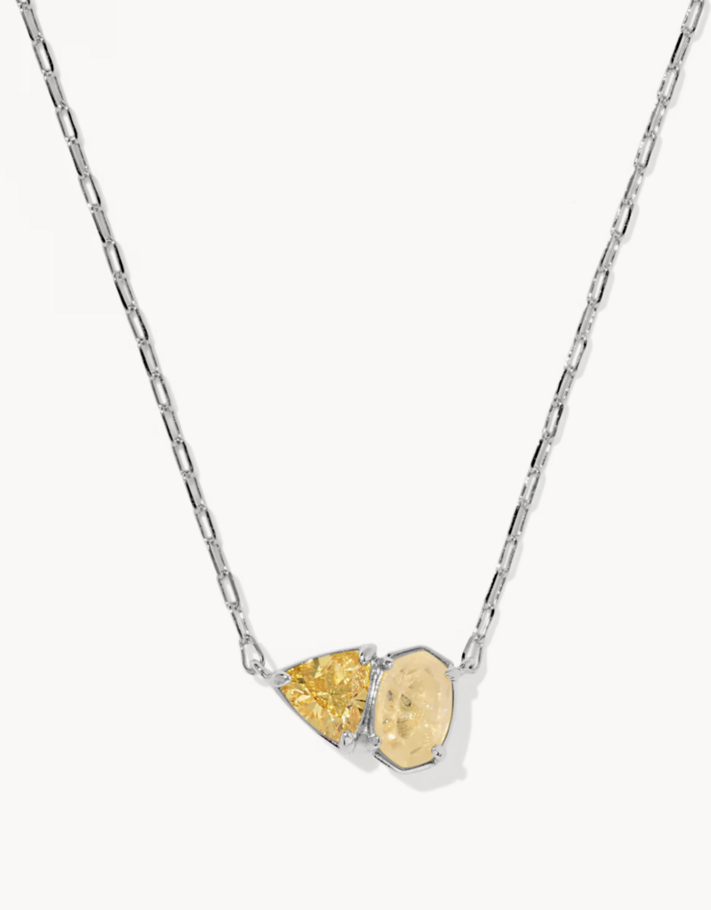 KENDRA SCOTT Tatum Short Pendant Necklace in Silver