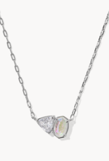 KENDRA SCOTT Tatum Short Pendant Necklace in Silver