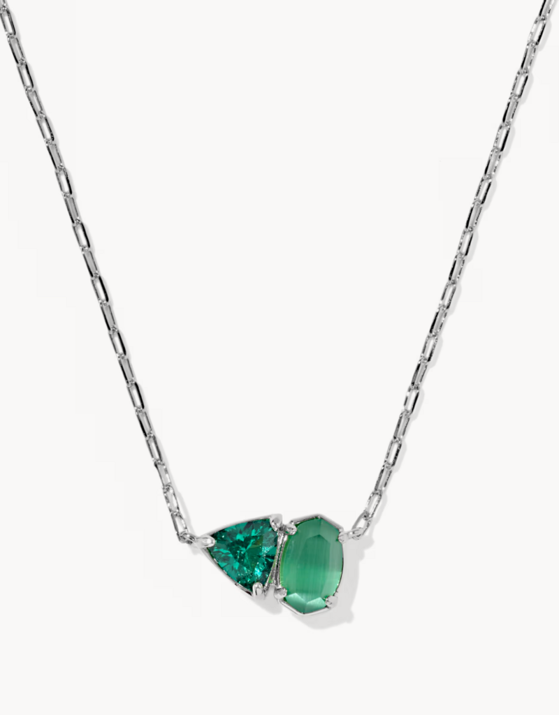KENDRA SCOTT Tatum Short Pendant Necklace in Silver