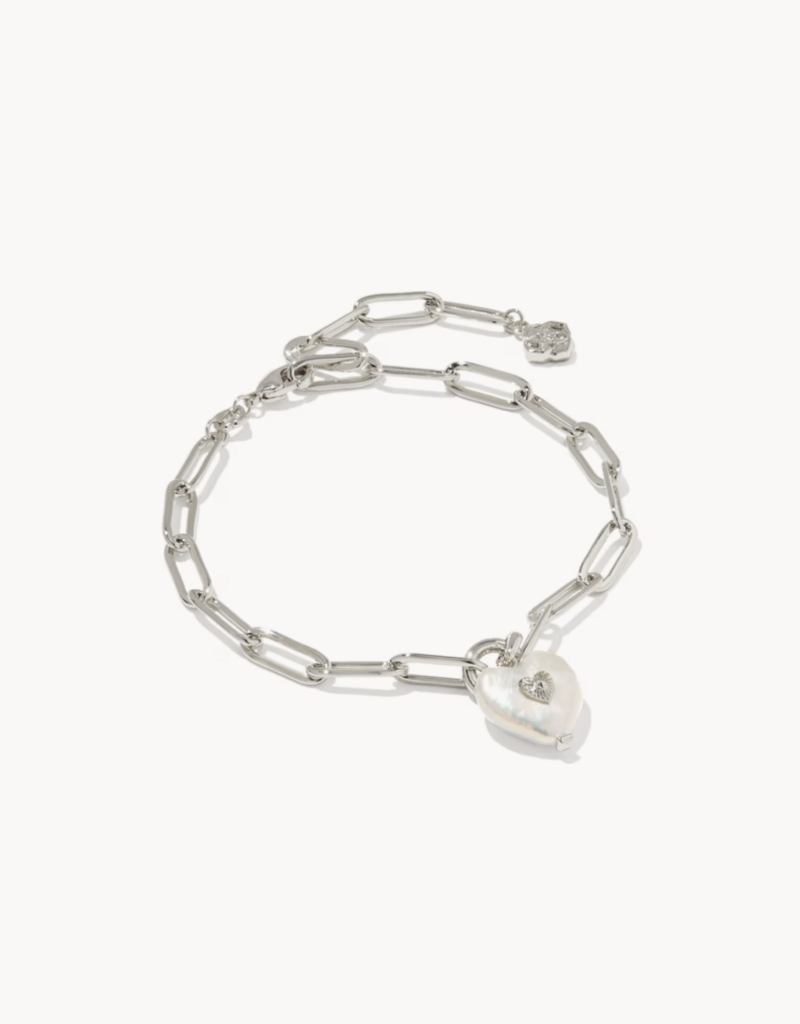 KENDRA SCOTT Sasha Heart Chain Bracelet- Freshwater Pearl