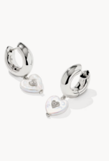KENDRA SCOTT Sasha Heart Huggie Earrings- Freshwater Pearl