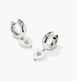 KENDRA SCOTT Sasha Heart Huggie Earrings- Freshwater Pearl