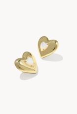 KENDRA SCOTT Sasha Heart Stud Earrings