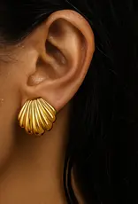 J.HOFFMAN'S Izel Shell Earrings in Gold