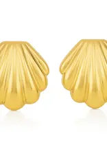J.HOFFMAN'S Izel Shell Earrings in Gold