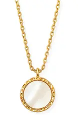 J.HOFFMAN'S Alba Mother of Pearl Pendant Necklace in Gold