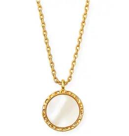 J.HOFFMAN'S Alba Mother of Pearl Pendant Necklace in Gold