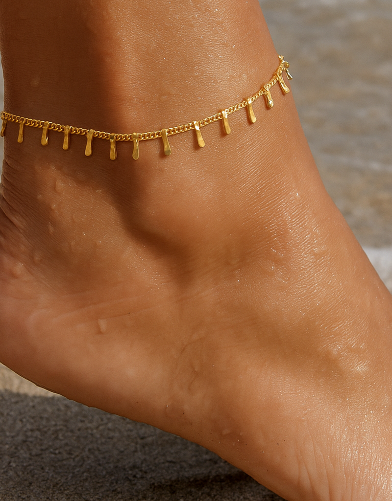 J.HOFFMAN'S Adilene Chain Anklet in Gold