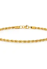 J.HOFFMAN'S Tate Rope Chain Anklet in Gold