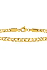 J.HOFFMAN'S Nyx Curb Chain Anklet in Gold