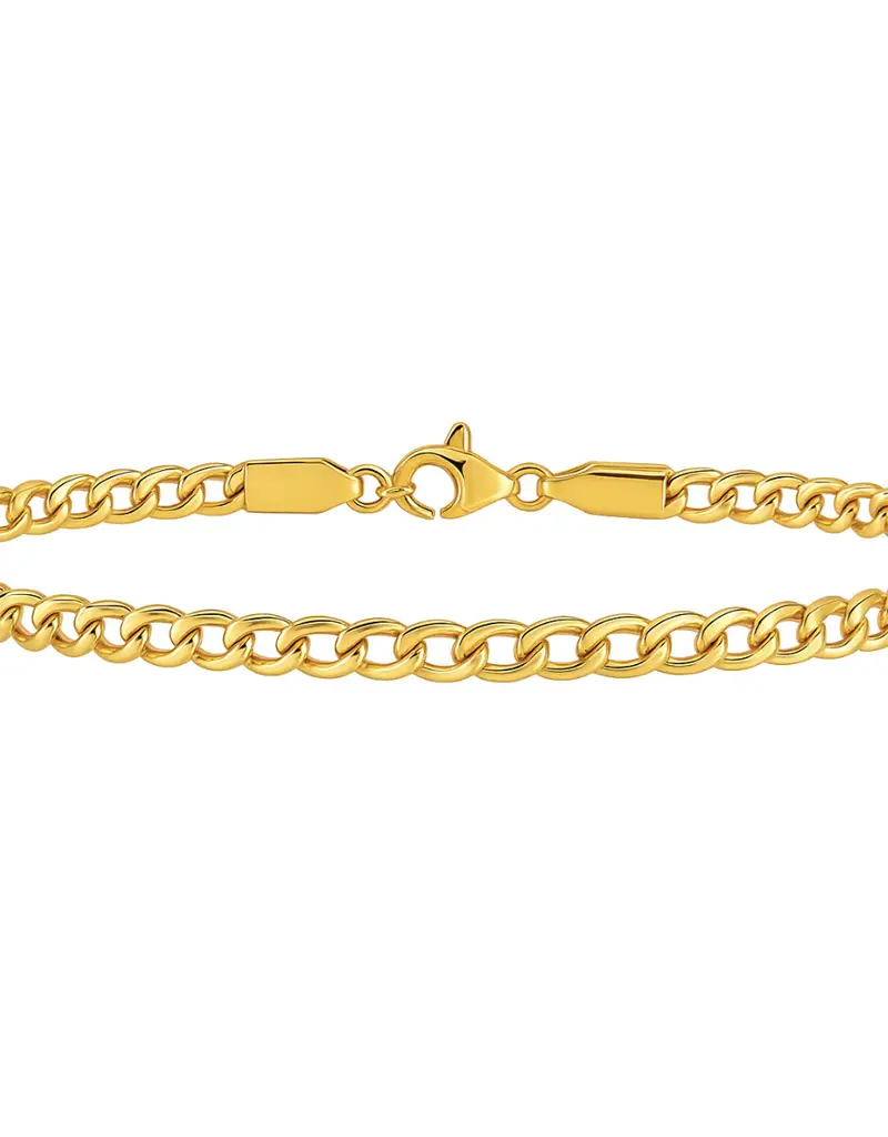 J.HOFFMAN'S Nyx Curb Chain Anklet in Gold