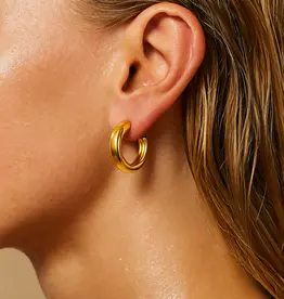 J.HOFFMAN'S Cosa Mini Hoop Earring in Gold