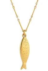 J.HOFFMAN'S Adoni Fish Pendant Necklace in Gold