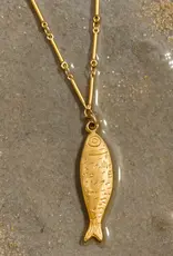 J.HOFFMAN'S Adoni Fish Pendant Necklace in Gold