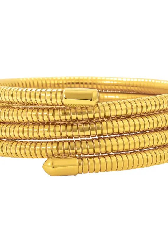 J.HOFFMAN'S Krishna Coil Wrap Bracelet in Gold