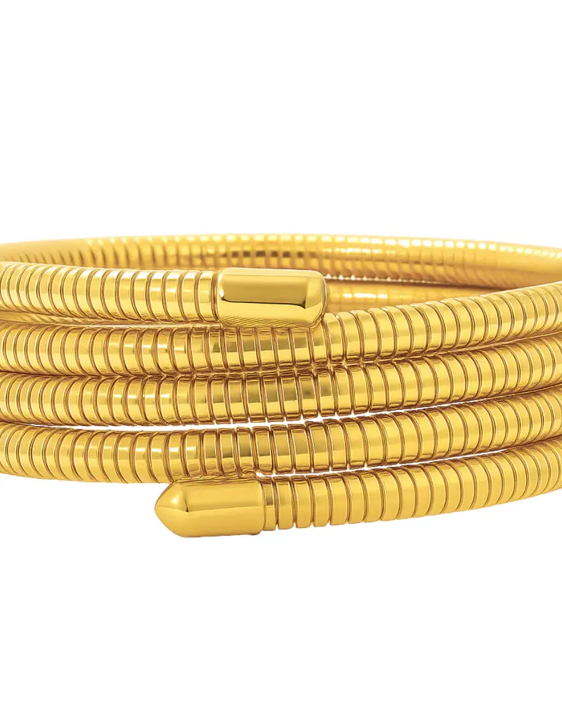 J.HOFFMAN'S Krishna Coil Wrap Bracelet in Gold