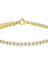 J.HOFFMAN'S Esti Tennis Anklet in Gold