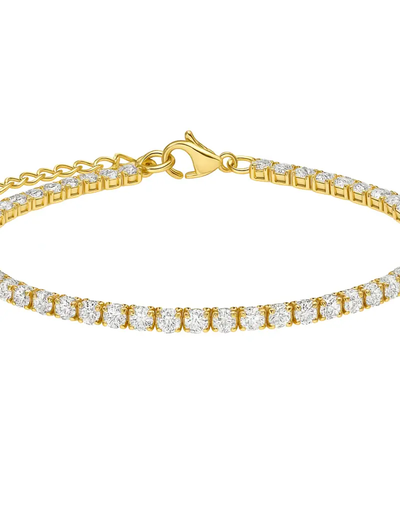 J.HOFFMAN'S Esti Tennis Anklet in Gold