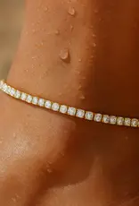 J.HOFFMAN'S Esti Tennis Anklet in Gold