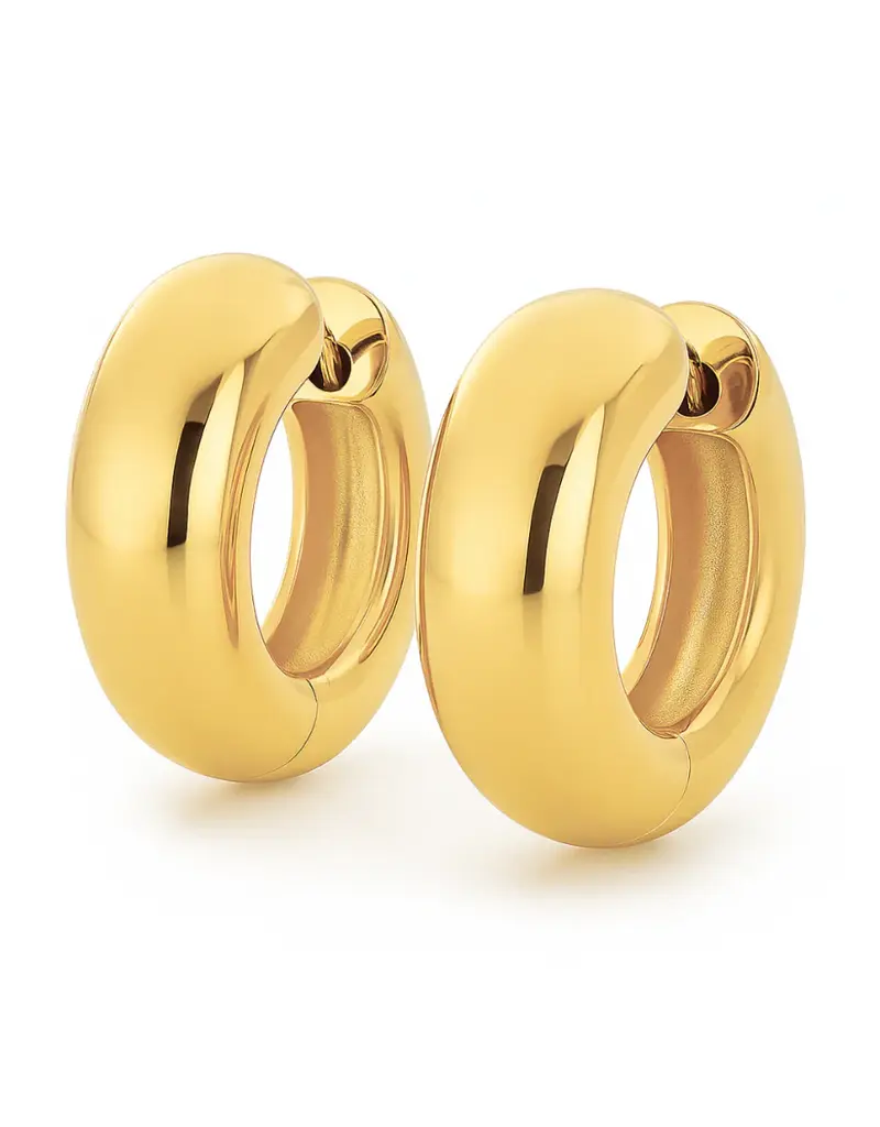 J.HOFFMAN'S Auden Huggie Hoop Earring in Gold