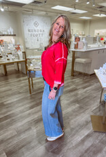 J.HOFFMAN'S Wallflower Sweater- Watermelon