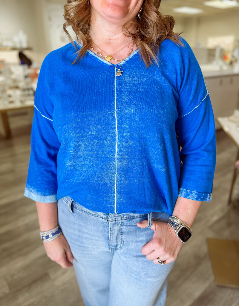 J.HOFFMAN'S Wallflower Sweater- Blue