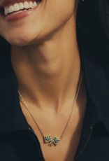 KENDRA SCOTT Checkered Flag Short Pendant Necklace