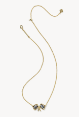 KENDRA SCOTT Checkered Flag Short Pendant Necklace