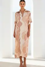J.HOFFMAN'S Tania Dress- Mocha Watercolor