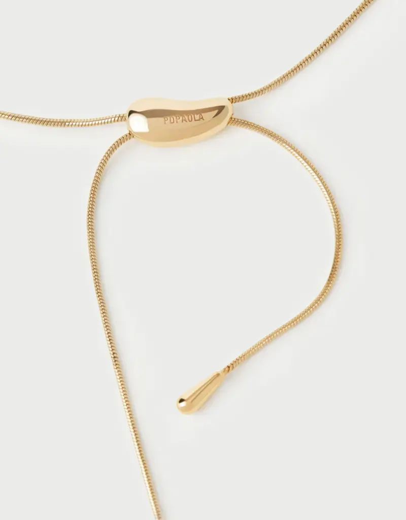 J.HOFFMAN'S Rodeo Slider Necklace- Gold Vermeil