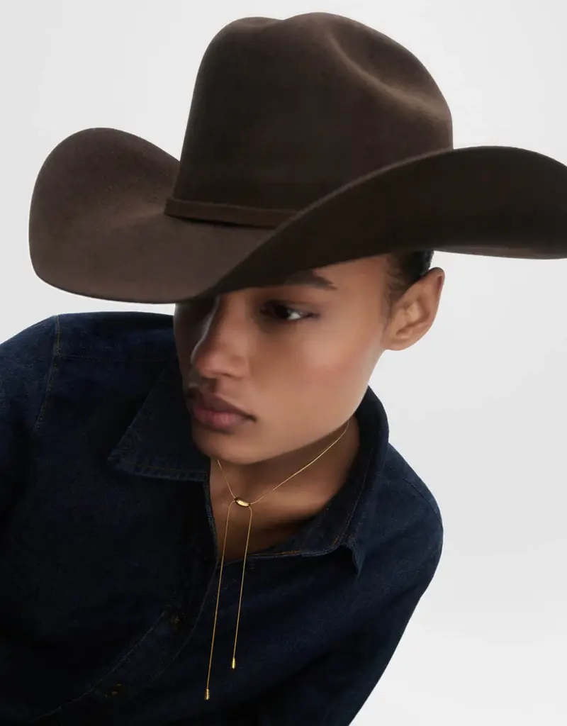 J.HOFFMAN'S Rodeo Slider Necklace- Gold Vermeil