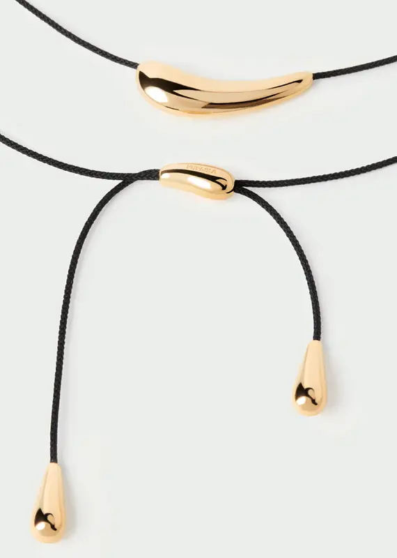 J.HOFFMAN'S Orbit Cord Necklace- Gold Vermeil