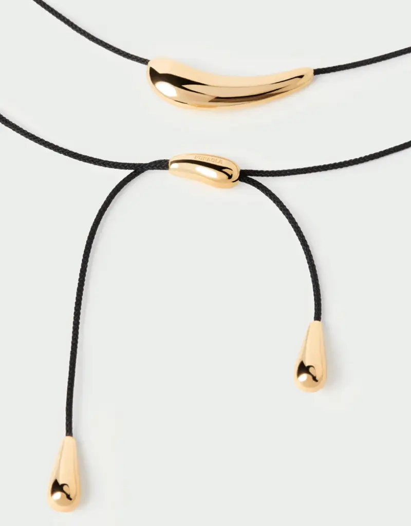 J.HOFFMAN'S Orbit Cord Necklace- Gold Vermeil