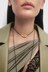 J.HOFFMAN'S Orbit Cord Necklace- Gold Vermeil